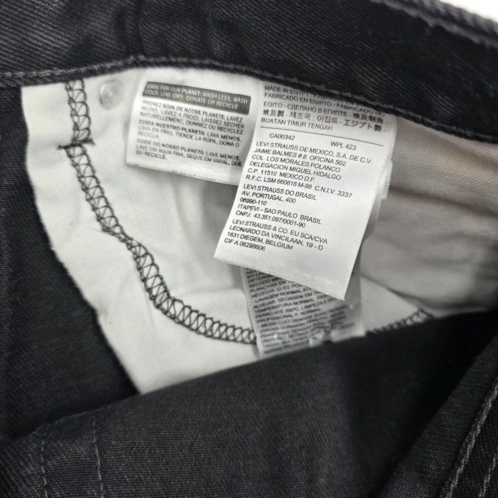 Levi Strauss Co 505 Mens Jeans Black W36 L34 Straight Fit Denim Pants